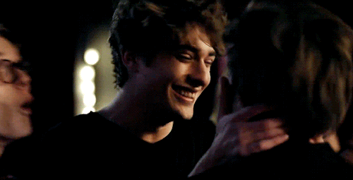 Eliott + Holding Lucas Face While Kissing Him