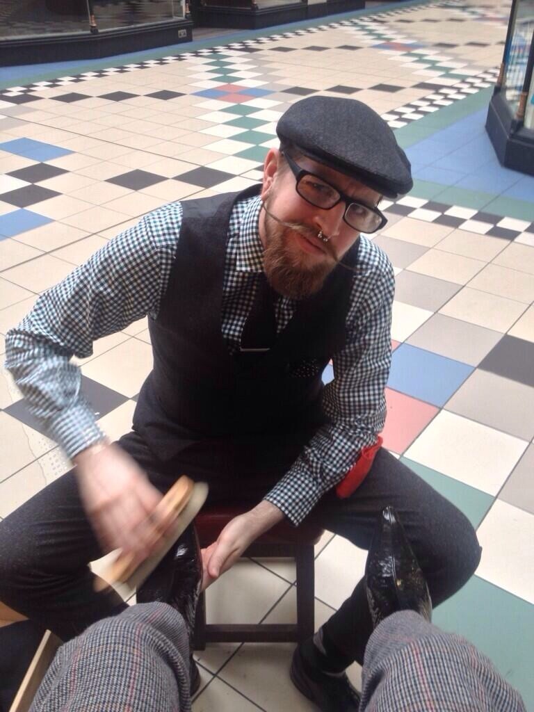 scoundrelmav:  At Barber Barber, we offer a shoe shine service. Complementary with