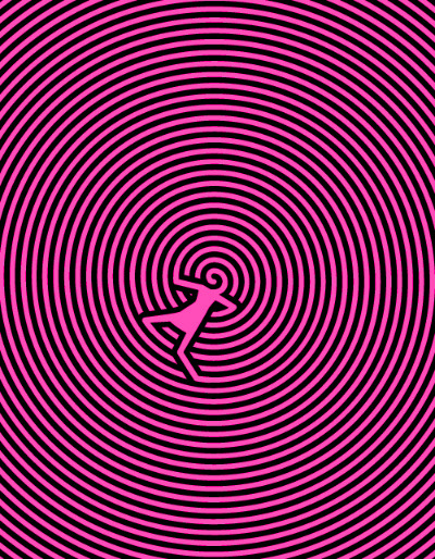 sink into the pink maze. this is the pink place. don&rsquo;t have to think in