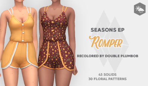 RomperSeasons EP outfit recolor45 solid swatches and 30 floral patterns in my Autumn Shade PaletteSe