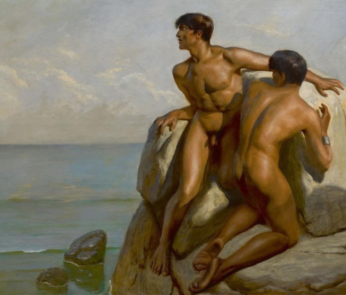 antonio-m:  ‘Two Male Nudes on the Shore’,