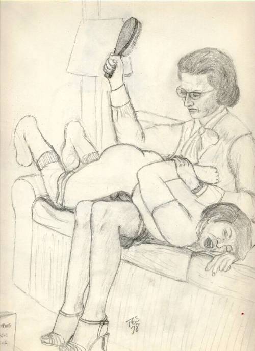 tommyspt:An older drawing of mine.  Granma believes in the old style of discipline regardless o