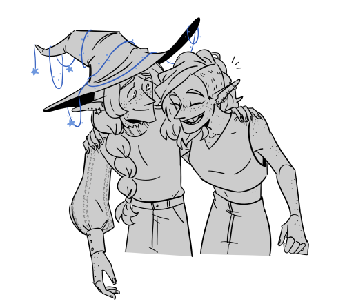 srapsodia:Commission for @petrifiedforests of Taako and Lup from TAZ Balance. Thank you so much!