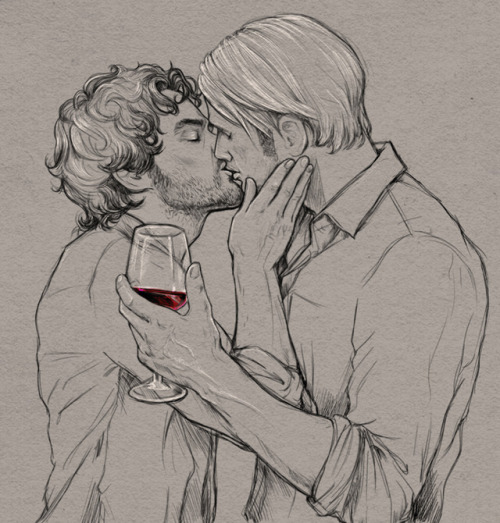 tobiasslash:Will not colour illustration. Because I need Hannigram porn picture))))))