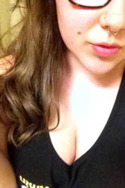 staythenighttwithmee:  What happens when you don’t wear a bra under a bigger bro tank. Ooops. Oh well.