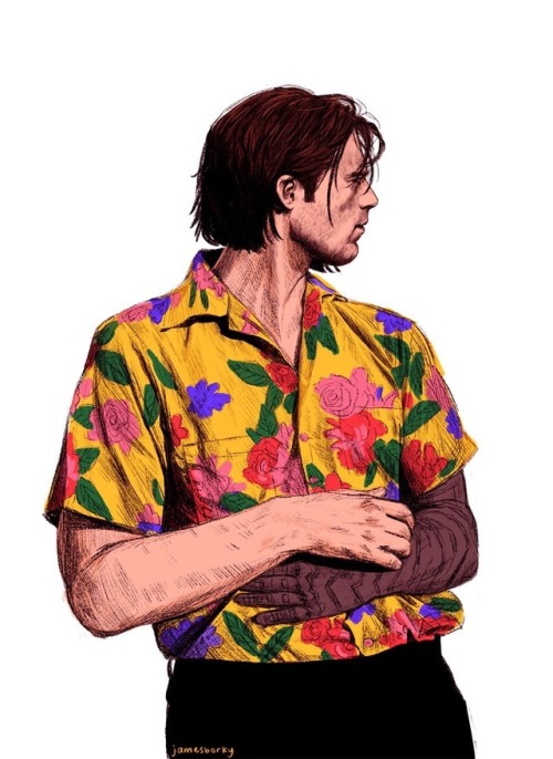 jamesborky:i like to think that recovering!bucky wears lots of bright colors and floral patterns bec