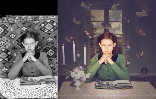 culturenlifestyle:Vintage Photographs Are Digitally Transported Into Whimsical Fantasy Worlds by Jan