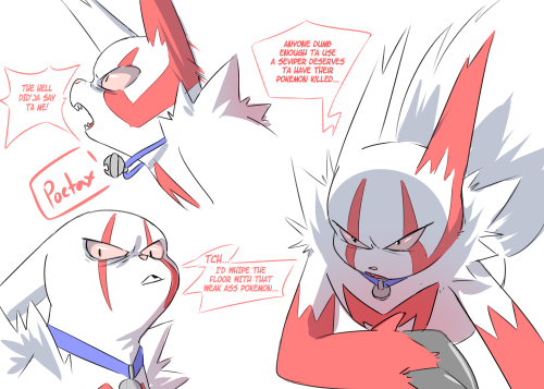 Working on Zangoose again. Trying to simplify his character components down and strike that balance 