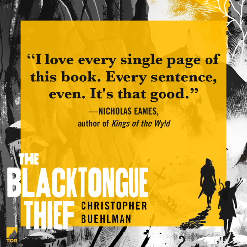 &lsquo;I can&rsquo;t say enough about how good #TheBlacktongueThief is. Damned good stuff.&a