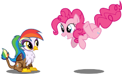 rainbowfeatherreplies:“Whew,” Rainbow Feather says, having been dropped off in the middle of the town. “That was a lot of work!” “Hi there!” a bouncing voice says, “You look like you’re somepony who was just dropped off by a bear!” Quest