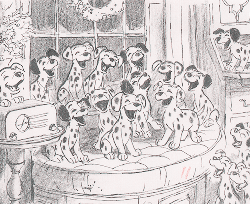 adisneysoul:  Concept art by a Disney Studio artist for 101 Dalmatians (1961) 