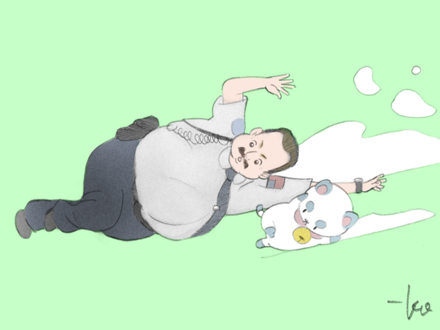 glux2:  tychokepler:  kokosac:  いこまちゃん Kevin James  Some Paul Blart fan