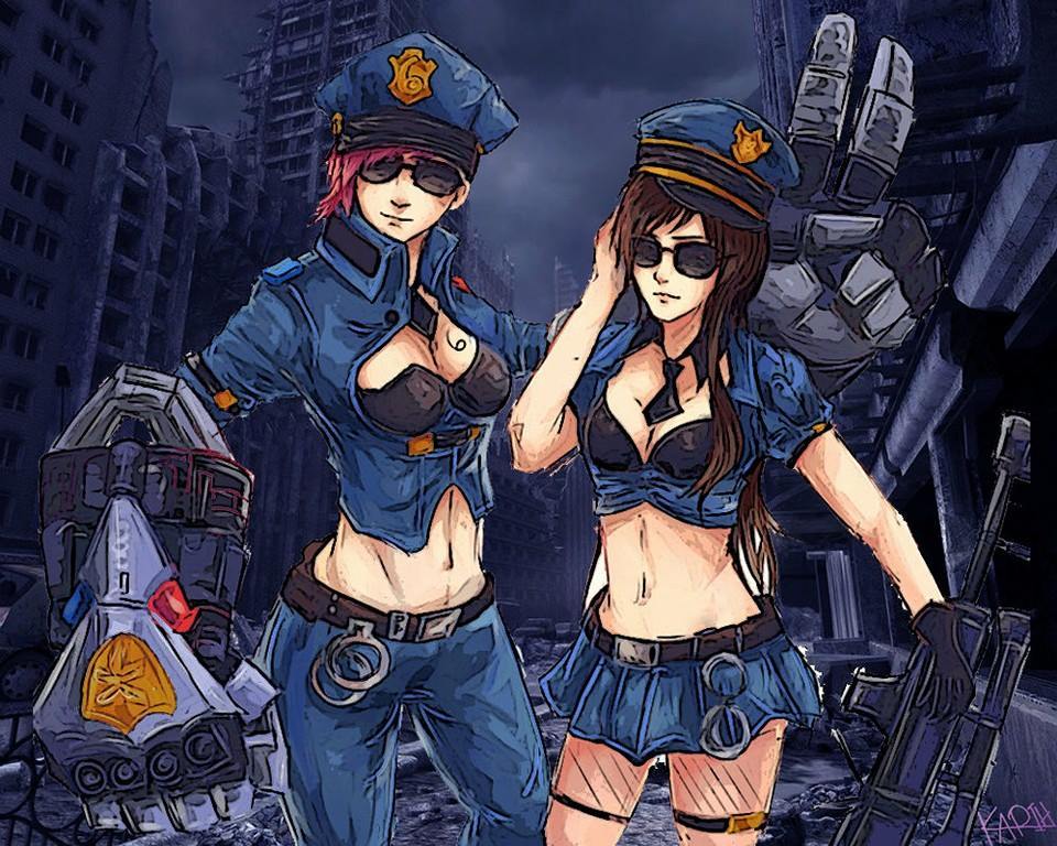 leagueofpics:  Police girls 