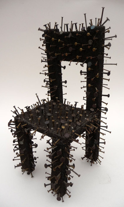 George Peters (American, b. Boulder, CO, USA) - 1: High Chair, Vine Wood  2: Thorn Chair, Rose Stems
