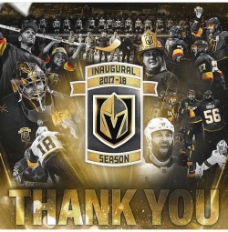 desert&ndash;pirate: vegasshittyknights:   NO  thank YOU   Great season Golden Knights. Way to start it off!! 