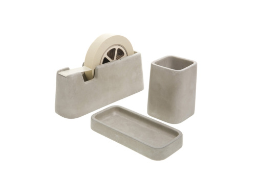 continuing our love of office supplies, a concrete desk set designed by magnus pettersen for areawar