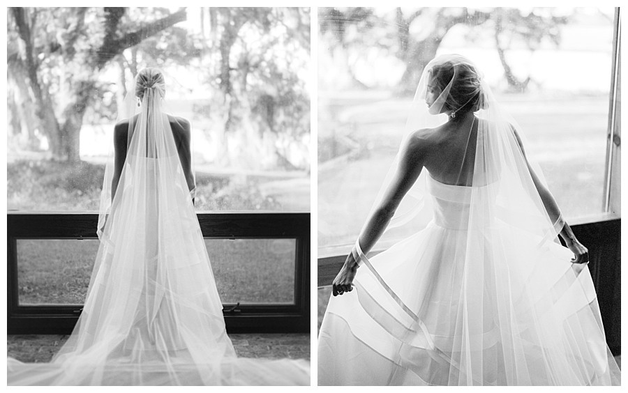 charleston wedding photography and caroline herrera fern dress at huspa plantation