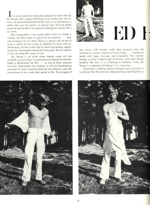 From IN TOUCH SPECIAL EDITION vol 1 no 2 (1976) Model is Ed Haney