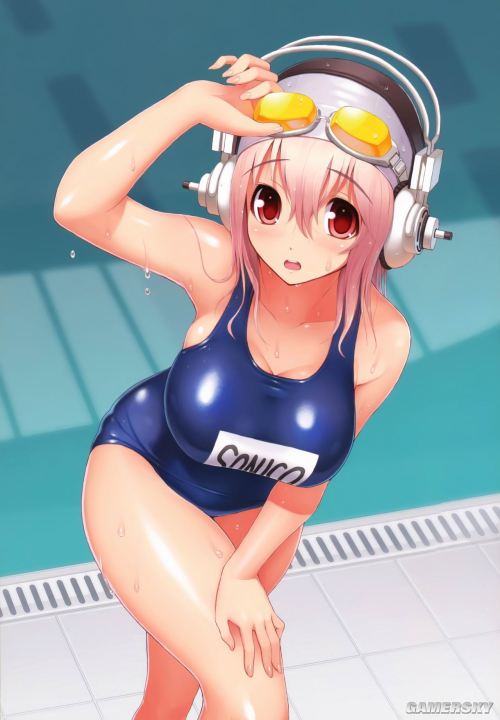 Porn Pics geekearth:  Anime Trope #17 - School Swimsuits