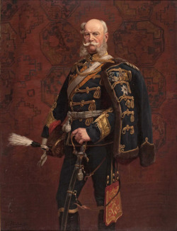 Posthumous portrait of Kaiser Wilhelm I by Emil Hünten - oil on canvas - 1891