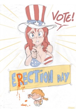 redraider91:  redraider91: It is I! Your porn blog! Assuming you’re all American and over 18! Telling you to go vote!  Though, I mean, at least I’m actually American unlike some blogs telling you bastards to go vote. (Real patricians early vote) 