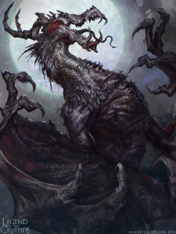 dailydragons:  Black Dragon by Maxim Verehin (website | DeviantArt)