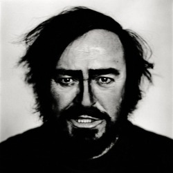 Opera singer Luciano Pavarotti, shot in Turin,
