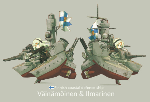 kome-no-id: Finnish coastal defence ship Väinämöinen &amp; Ilmarinenフィンランド海軍 海防戦艦のヴァイナモイネンさんと、イルマリネン