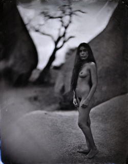 mercedesmarie:  wetplatenudes:  Last plate of the day, 2.18.2014 Joshua Tree National Park 8 x 10 ambrotype model: Mercedes E.  I’m sooo spooky. I love this and I love working with Allan! 