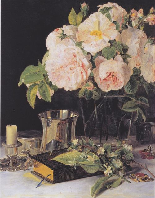 Roses in glass, 1831, Ferdinand Georg Waldmüller