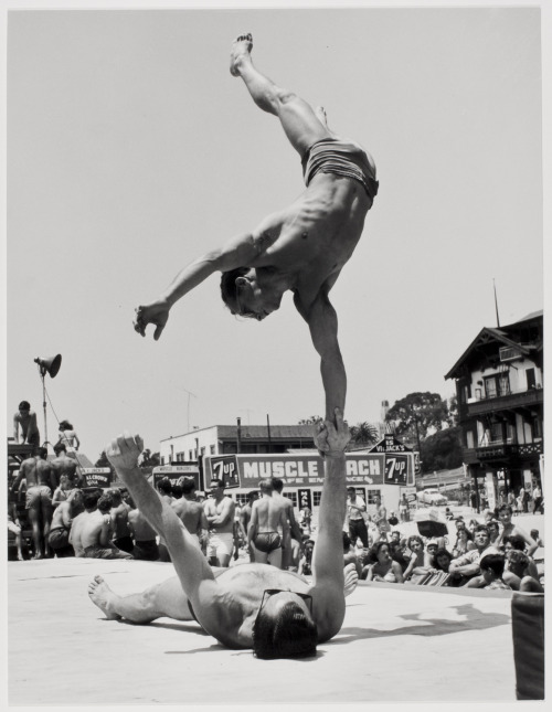 beyond-the-pale: Handstand, Muscle Beach, Santa Monica, CA, 1954 by Larry Silver