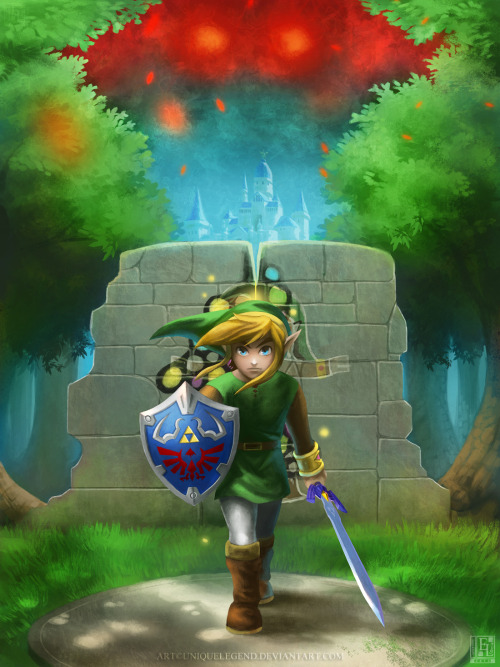uniquelegend:  My artwork for the next Legend of Zelda game: A Link Between Worlds. The game will be released in less than a week now! I can’t wait to play it!