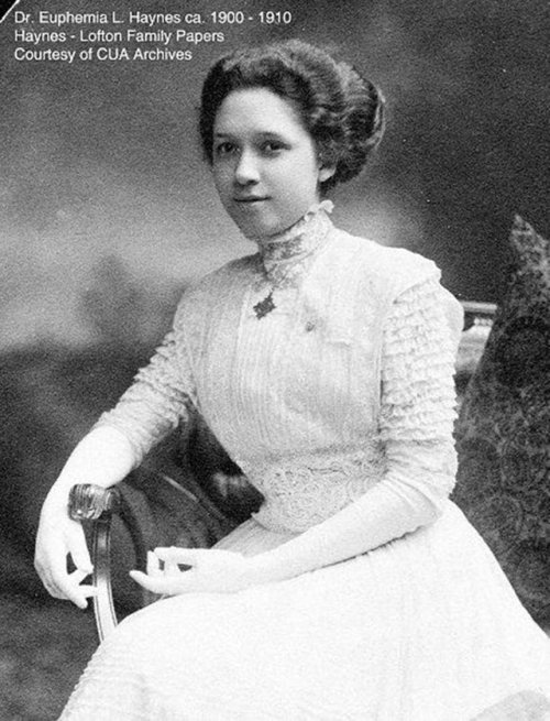 Martha Euphemia Lofton Haynes, circa 1900s, the first African-American woman to earn a PhD in mathem