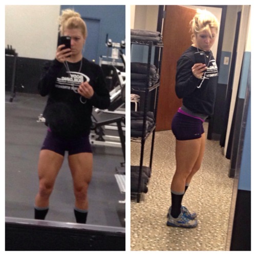liftingpotato:  clevcrew:  Today is check in day with my coach…. And officially weighing in 14lbs more than when she stepped on stage in June…..ME. Trying to push some big weight, eat lots, and make those off season gains. It’s also check in day