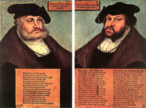 Portraits of Johann I and Frederick III the wise, Electors of Saxony, 1533, Lucas Cranach the ElderM
