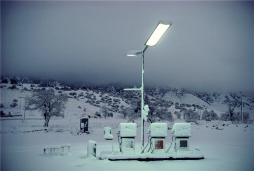 zzzze:HENRY DILTZ, Gas Pumps in Snow, Date UnknownPhotograph: Color Type: Archival Digital Print