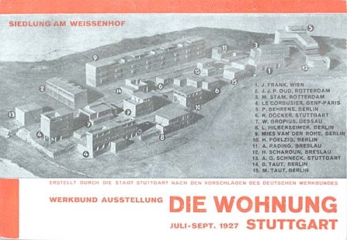 Herbert Bayer, postcard for Die Wohnung, 1927. For the exhibition at Weißenhofsiedlung, Stuttgart. S