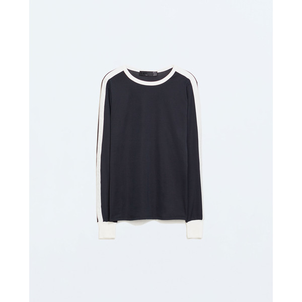 Zara Ribbon Detail T-Shirt (see more blue tees)