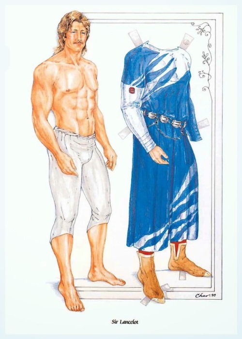 fashioninpaper:Lancelot paper doll by artist Charlotte Whatley from her book of on Camelot.