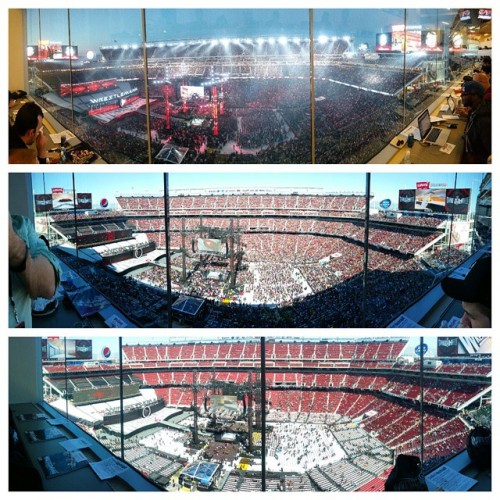 My #WrestleMania panoramic triptych.