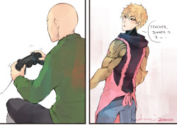 kandismon:  that one time genos caught saitama off guard ✨