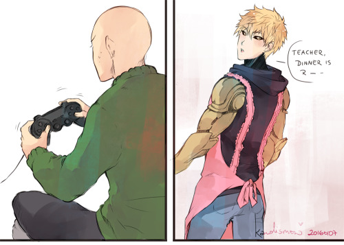 kandismon:  that one time genos caught saitama off guard ✨