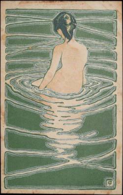 forevernoon:    Female Nude Seated in Water