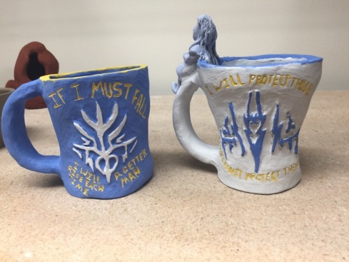 mistjorts: WIP shots of some stormlight themed mugs in working on!