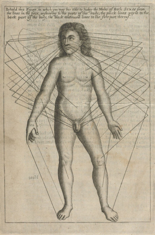 The English physician and astrologer Richard Saunders was a leading proponent of using skin moles as