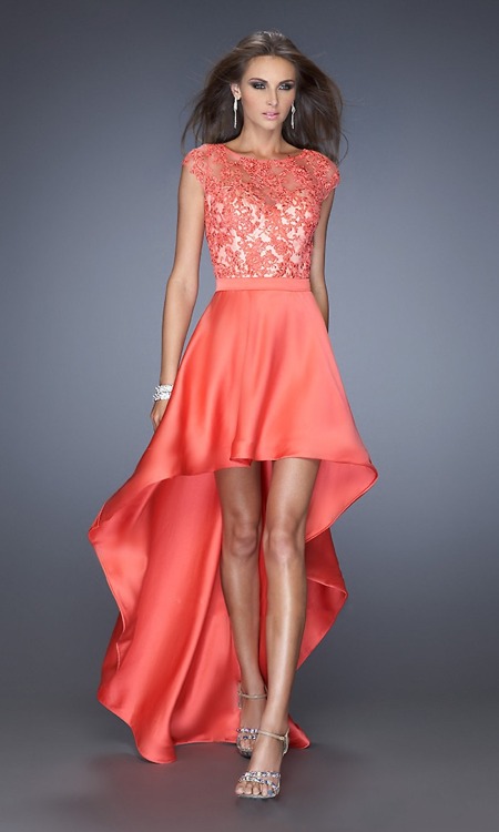 Short coral prom dresses