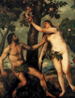 nec-dextrorsum-nec-sinistrorsum: Tiziano Vecelli Adam and Eve 1550 