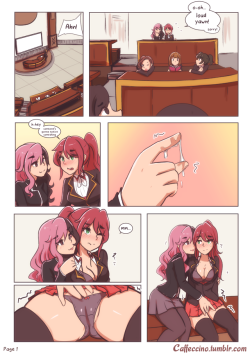 caffeccino: A short little RWBY comic commission @ v @  Neo and Pyrrha have a little classroom shenanigans yay Please consider following me on Twitter  Check me out on Patreon! Or on Gumroad!  
