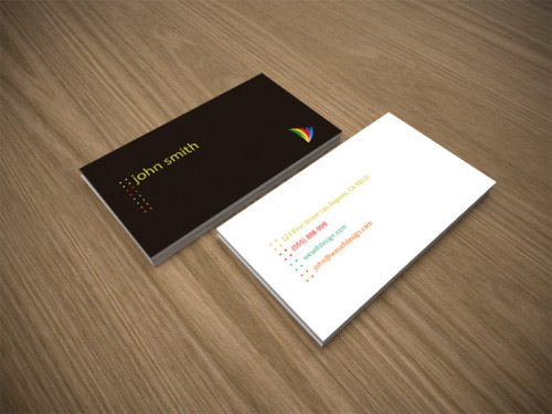 Free minimal business card template.