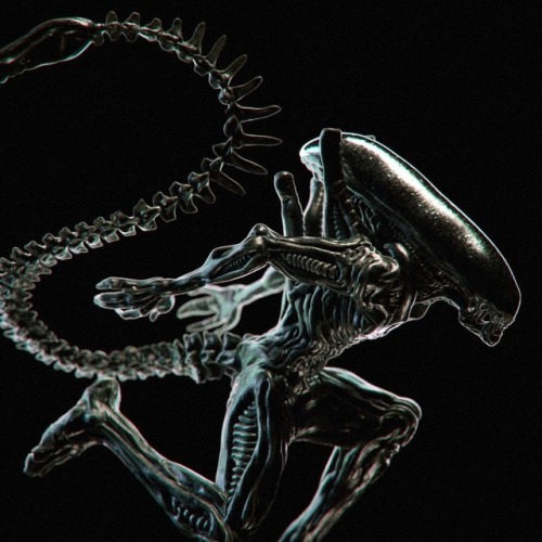 Xenomorph [side view] #zbrush #zbrushsculpt #digitalsculpture #digitalsculpt #cinema4d #c4d #render 